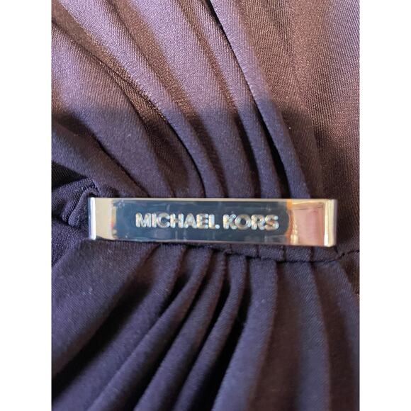 Michael Michael Kors Faux Wrap Dress Long Sleeves Sz XL Plum Stretch Career - Picture 6 of 10